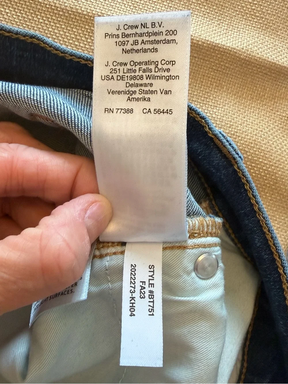 J. Crew Wide-Leg Flare Jeans in Dark Blue Wash